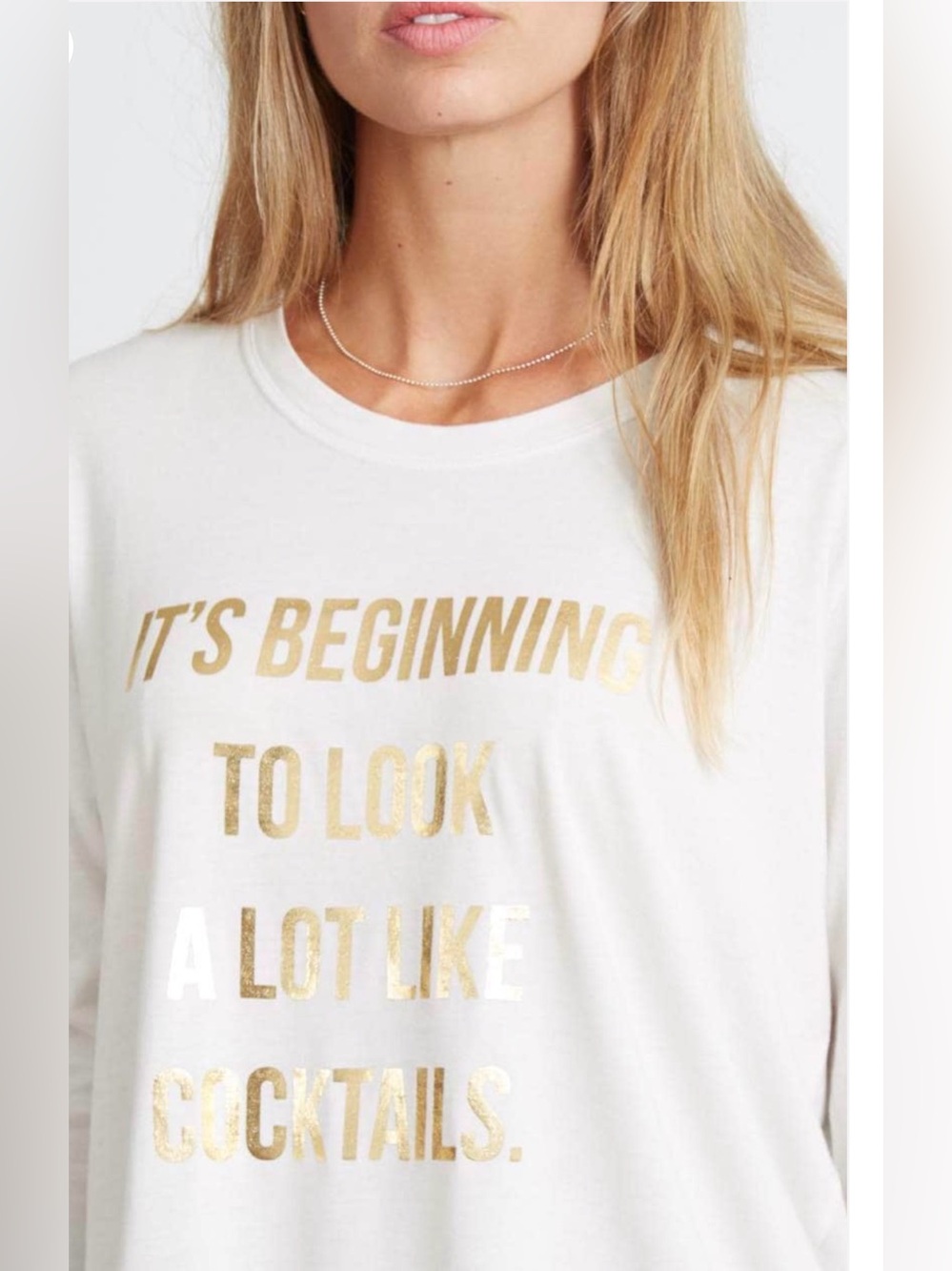 J CREW “It’s beginning to look a lot like cocktails”   t-shirt size small